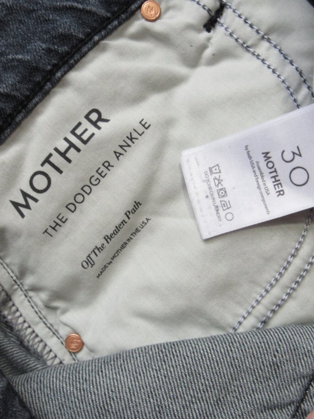 NWT Mother The Dodger Ankle in Off The Beaten Path Wide Leg Rigid Jeans 30 - Picture 8 of 14